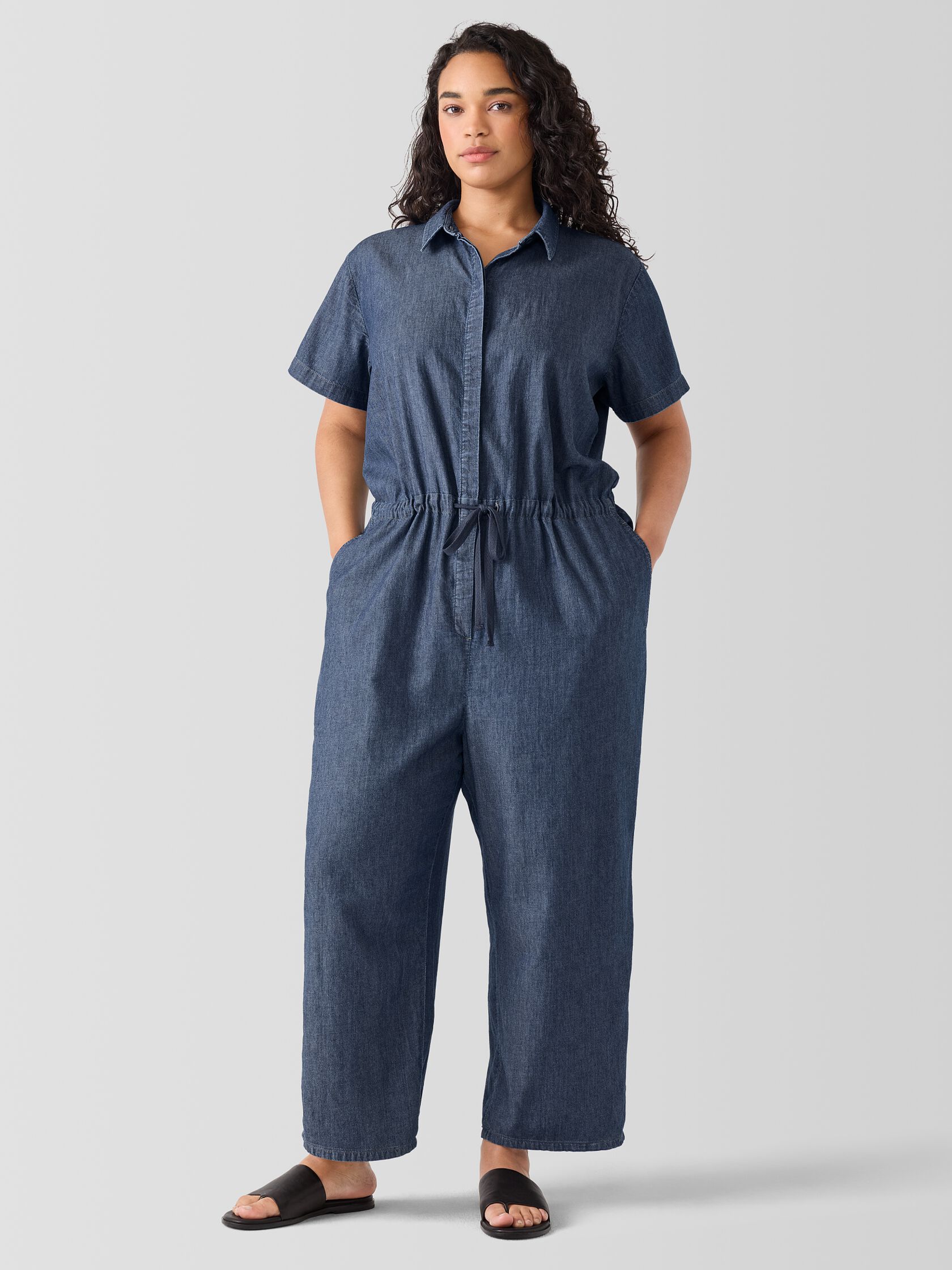 Airy Organic Cotton Twill Jumpsuit