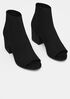 Croft Stretch Knit Open-Toe Bootie