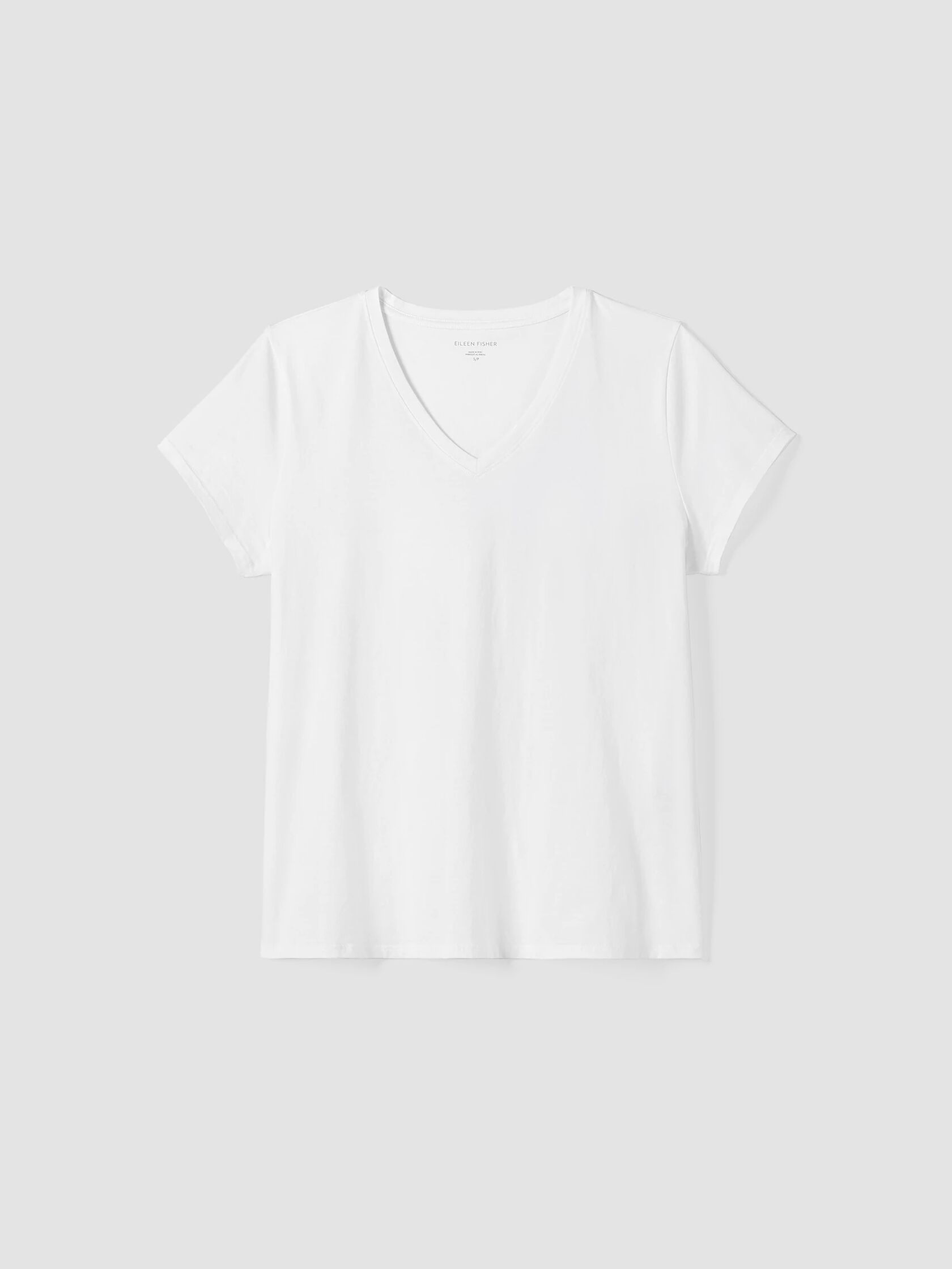 Organic Pima Cotton Jersey V-Neck Tee