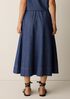 Lightweight Organic Cotton Denim Half-Circle Skirt