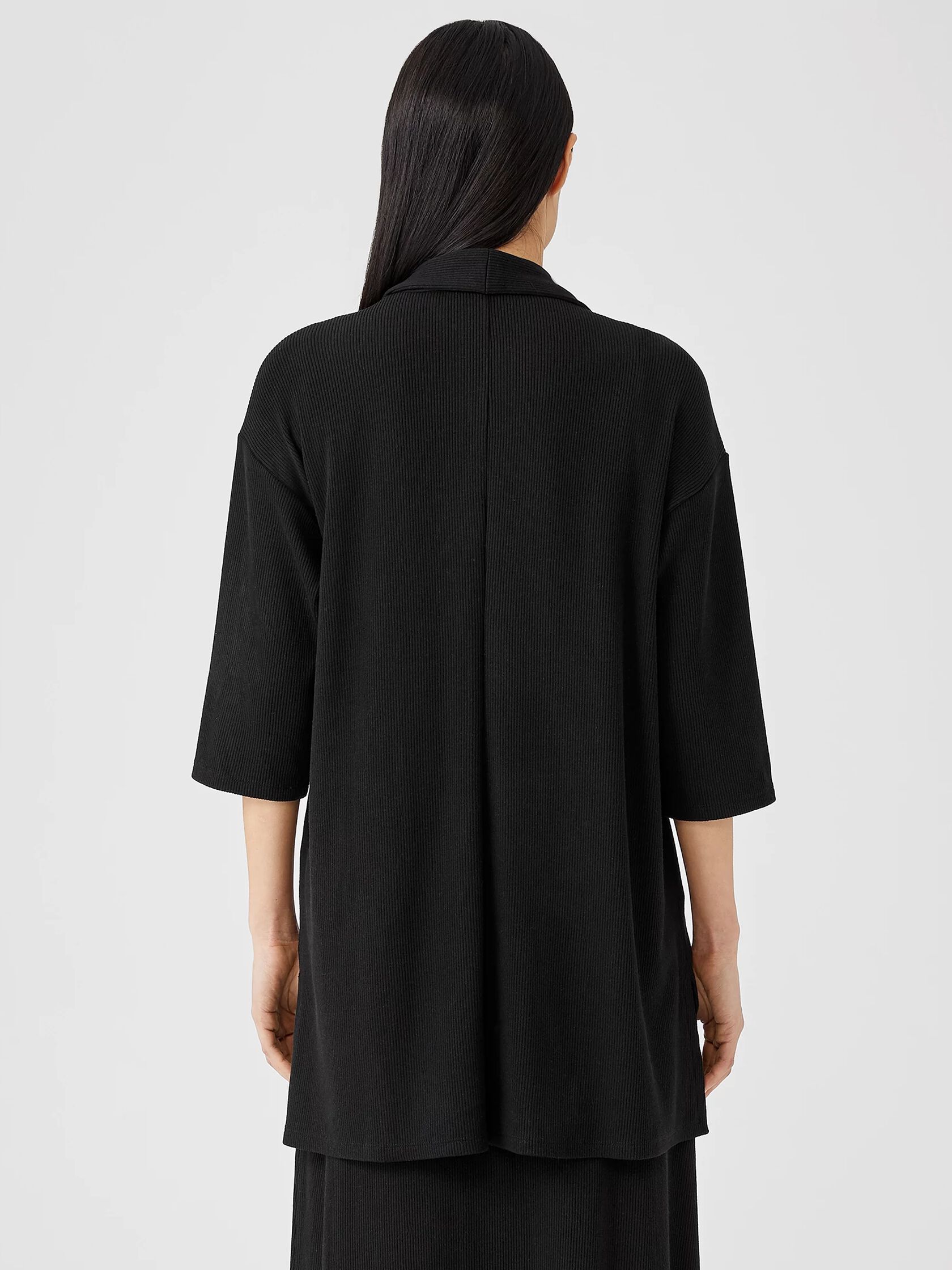 Ribbed Organic Cotton Blend Jacket