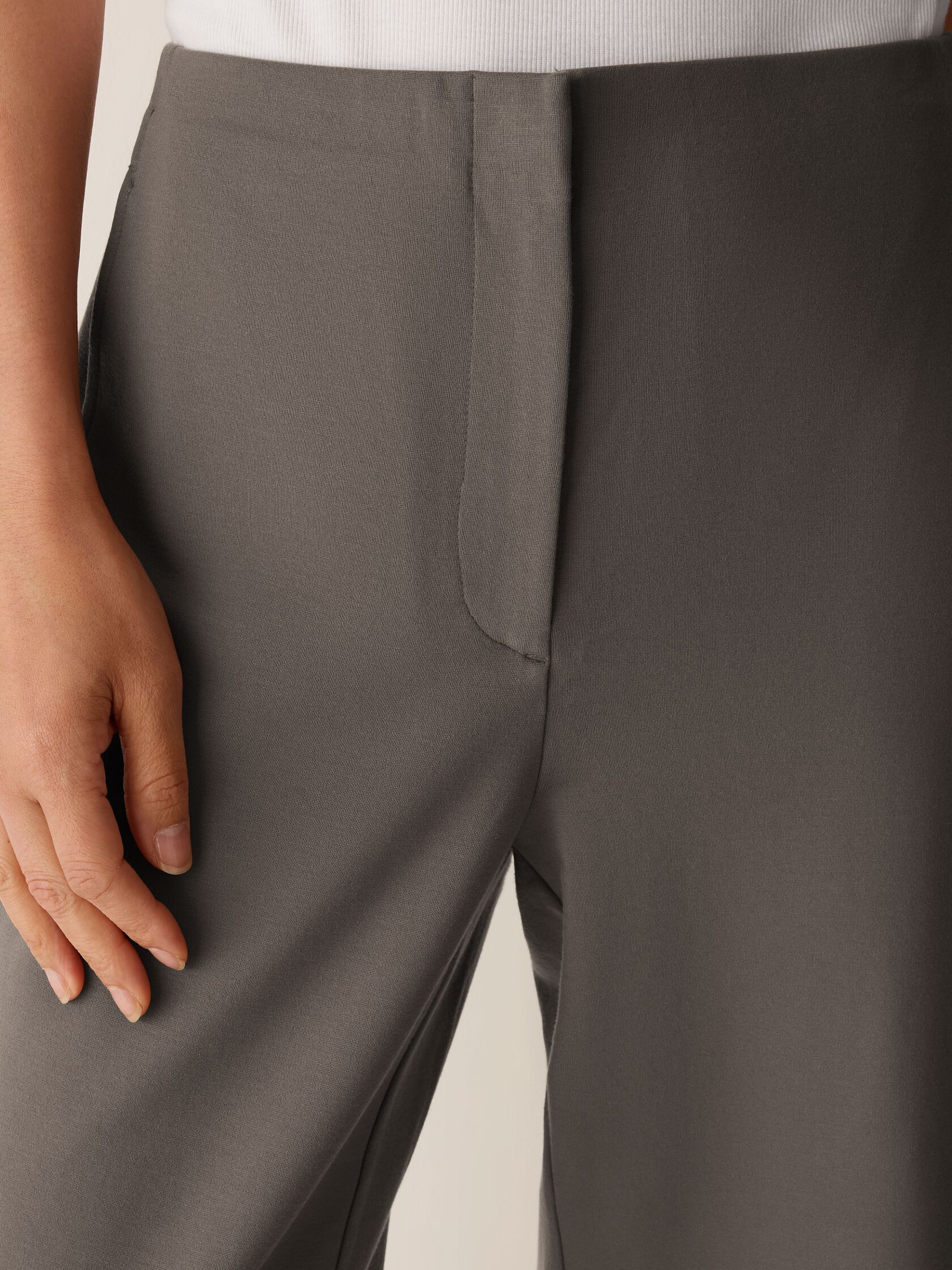 Washable Flex Ponte Wide-Leg Pant