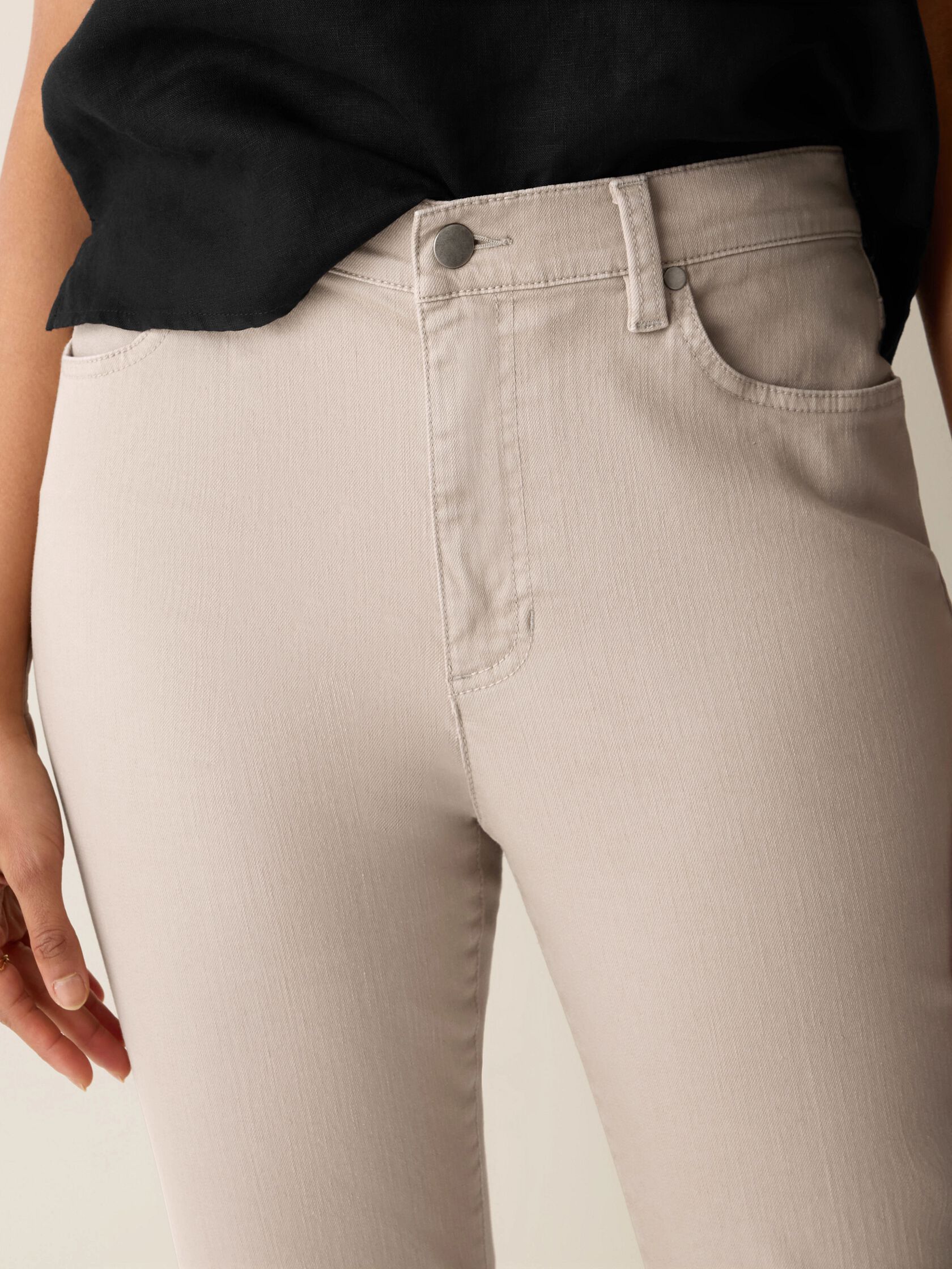 Garment-Dyed Organic Cotton Denim Kick Jean