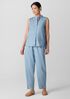 Airy Organic Cotton Twill Sleeveless Shirt