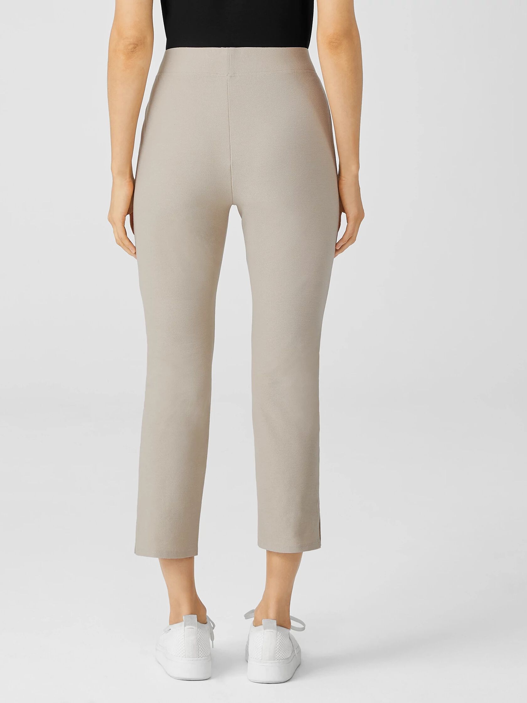 Washable Stretch Crepe Pant with Slits