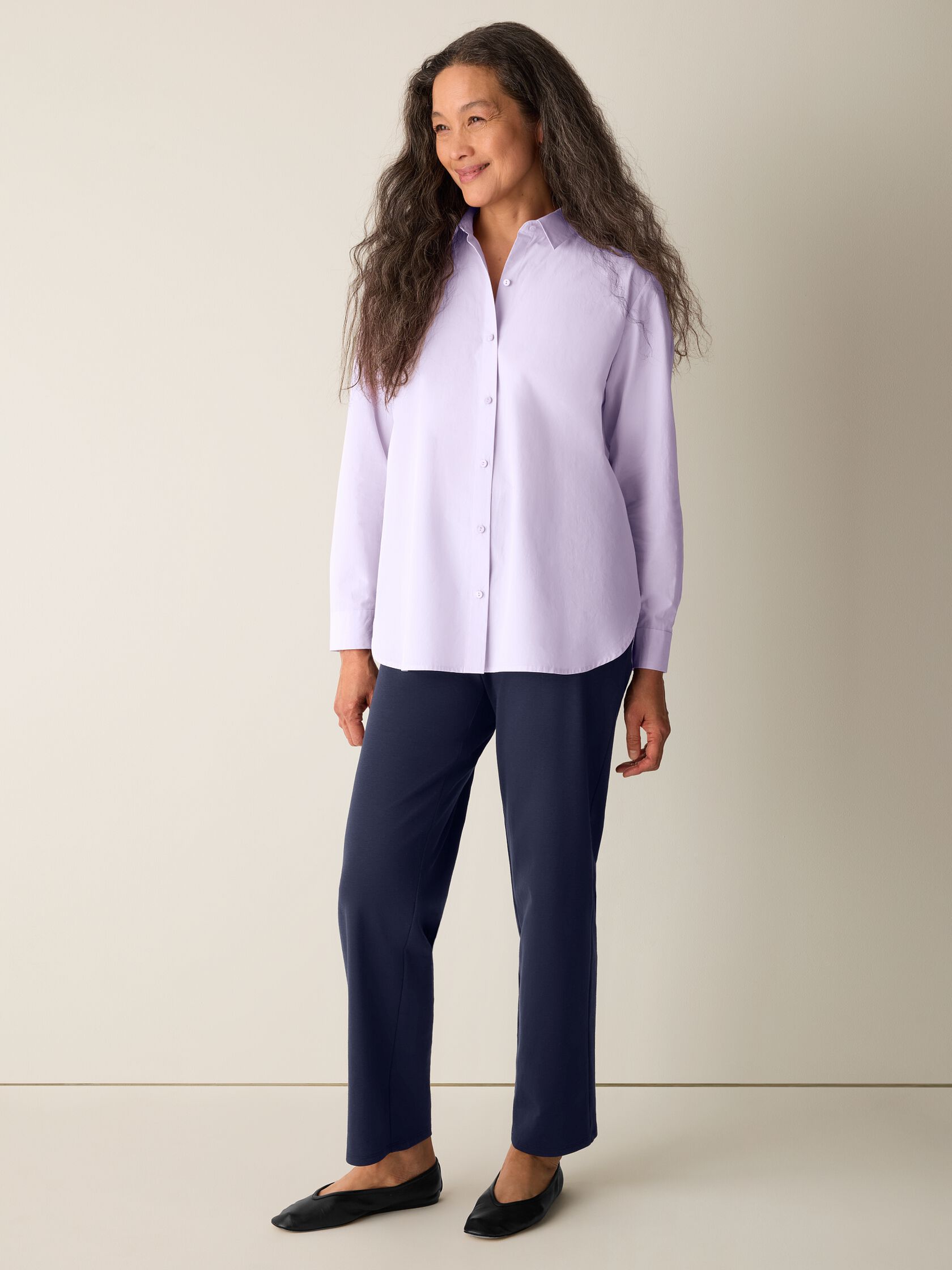 Organic Cotton Poplin Classic Collar Shirt
