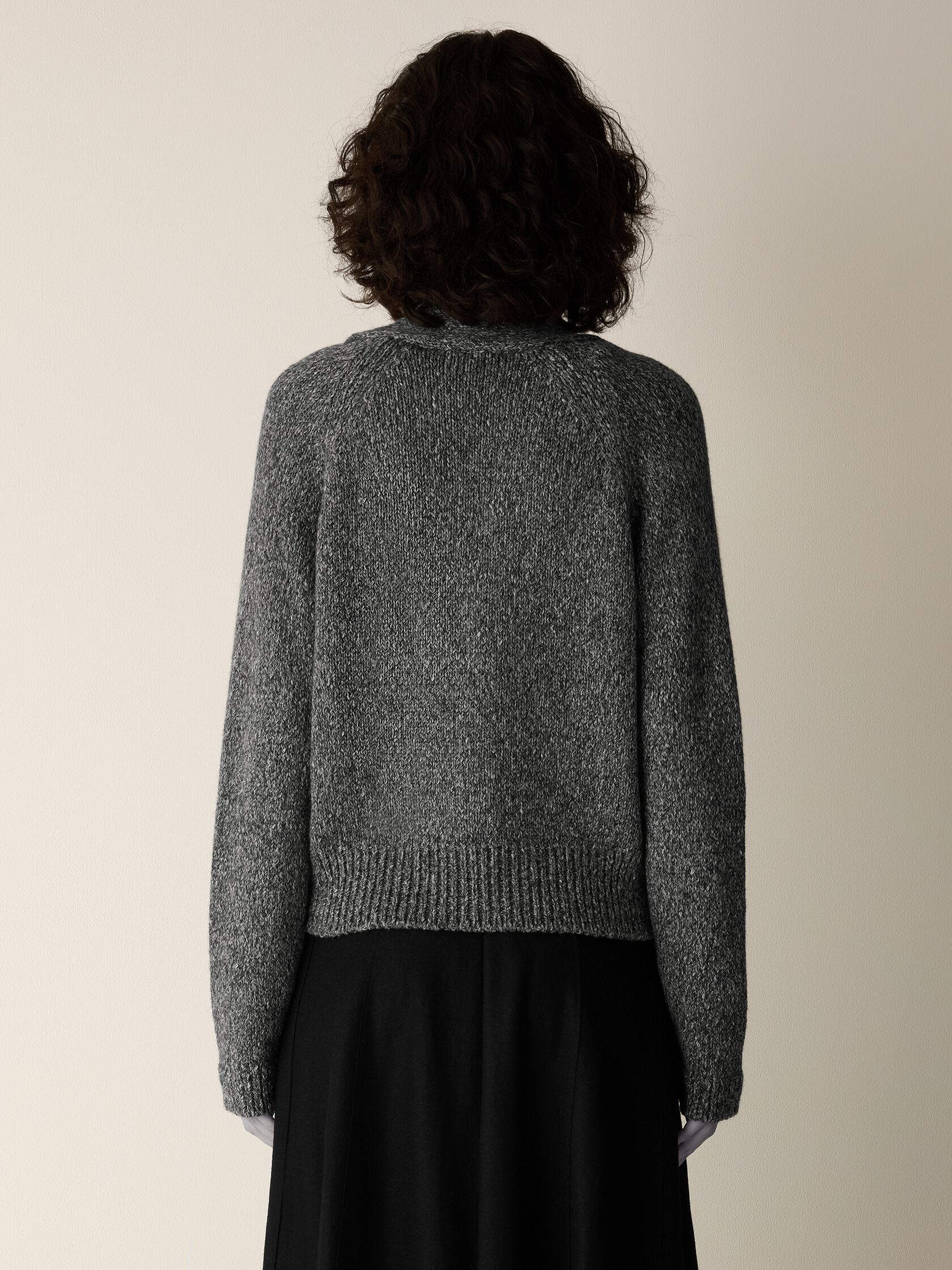 Peruvian Baby Alpaca & Cotton V-Neck Top