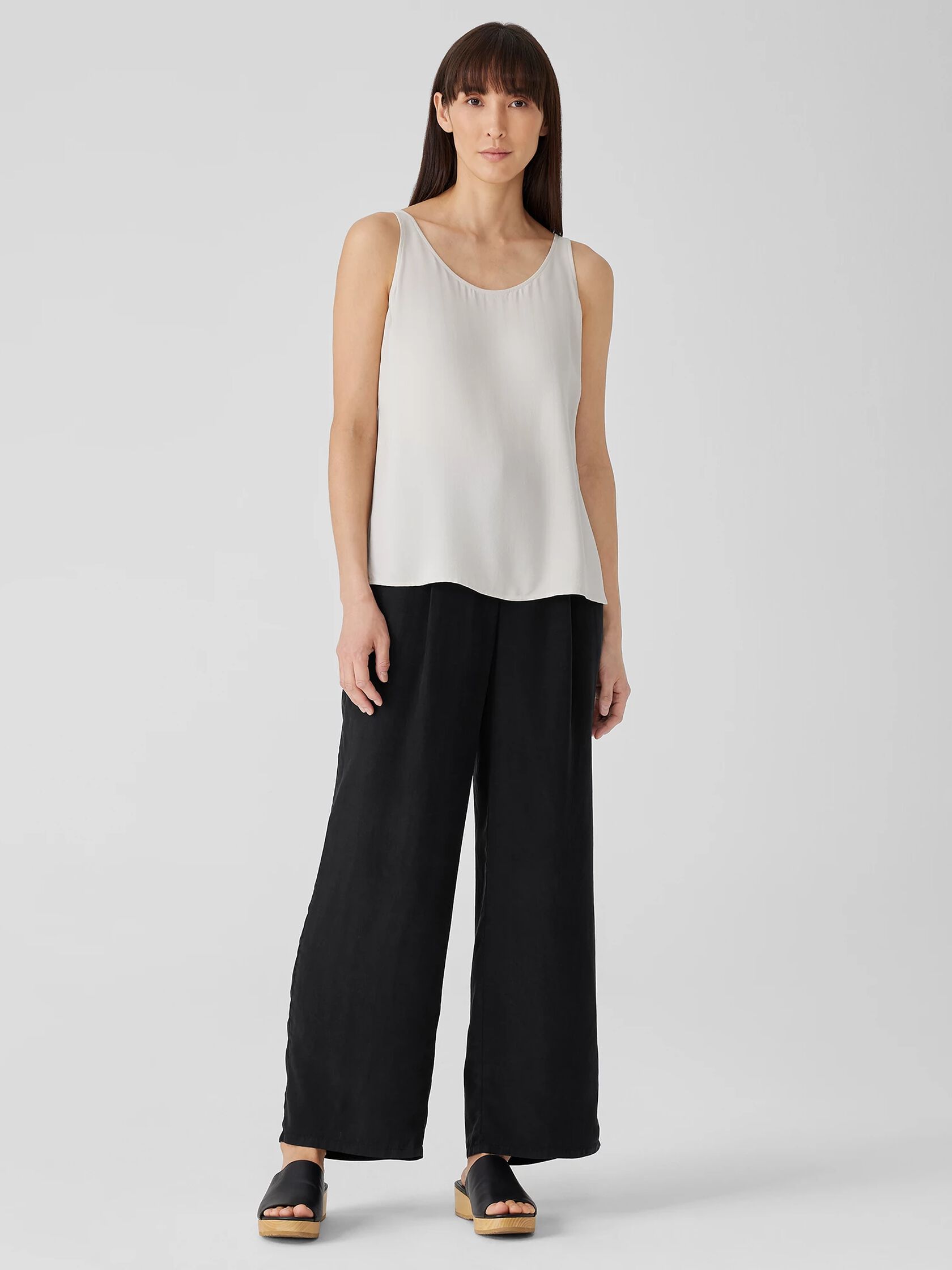 Sandwashed Twill Wide Trouser Pant