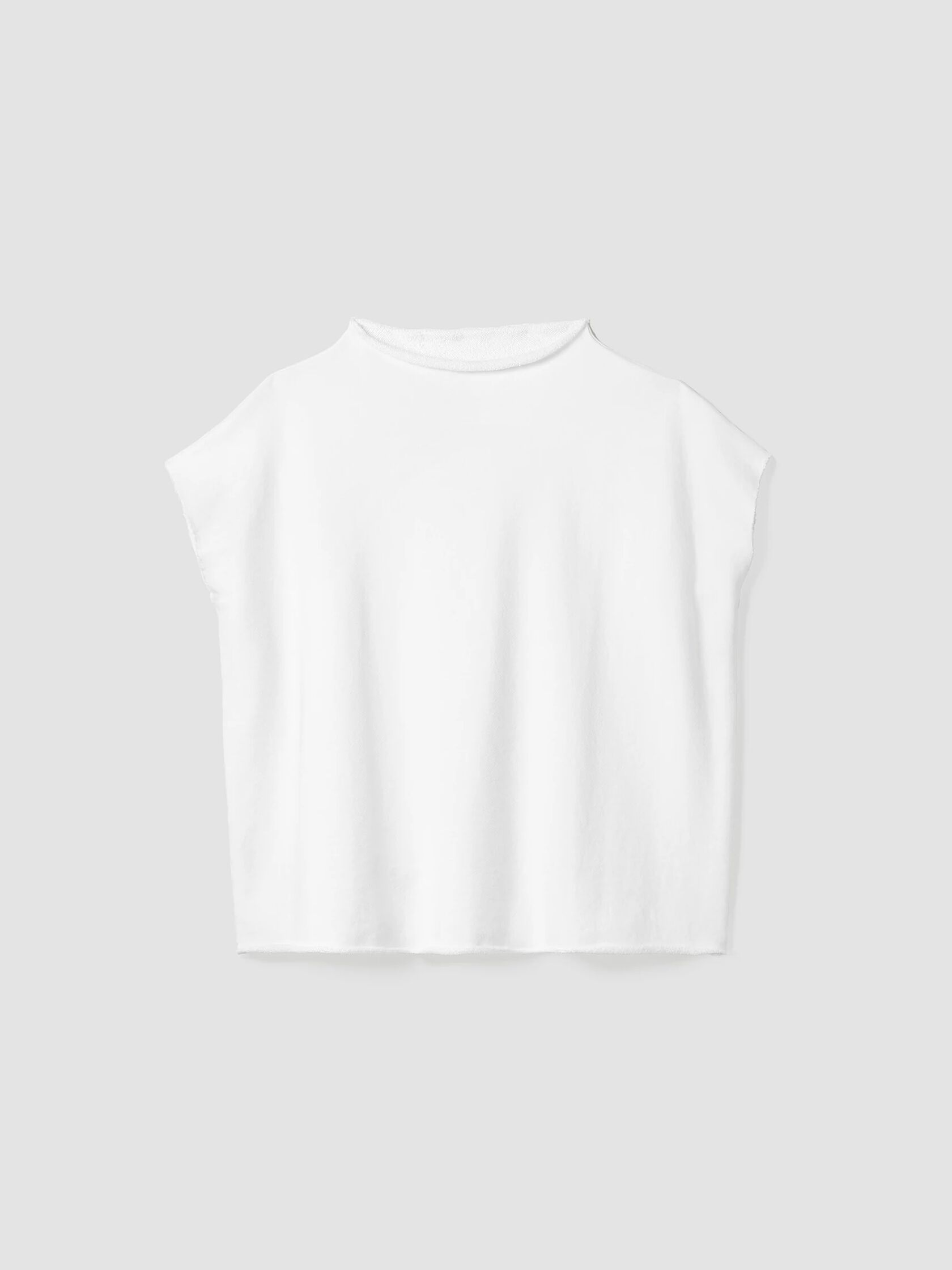 Organic Cotton French Terry Funnel Neck Top