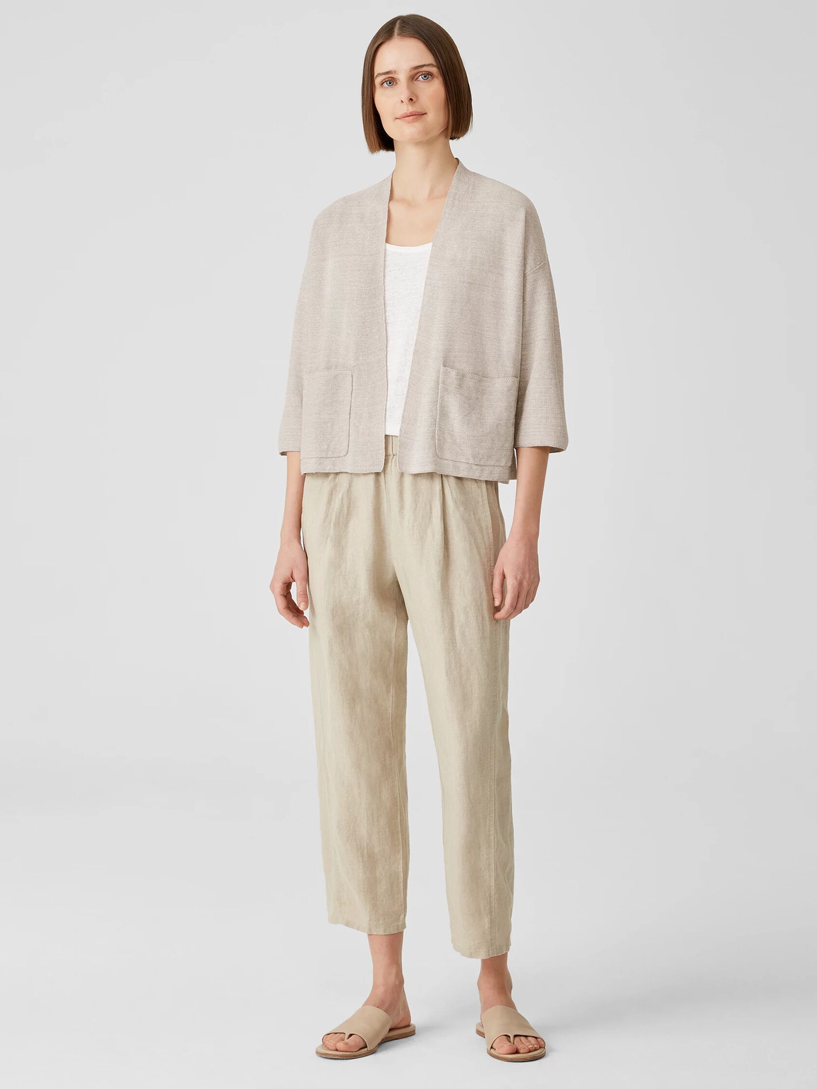 Organic Linen Cotton Seed Cardigan