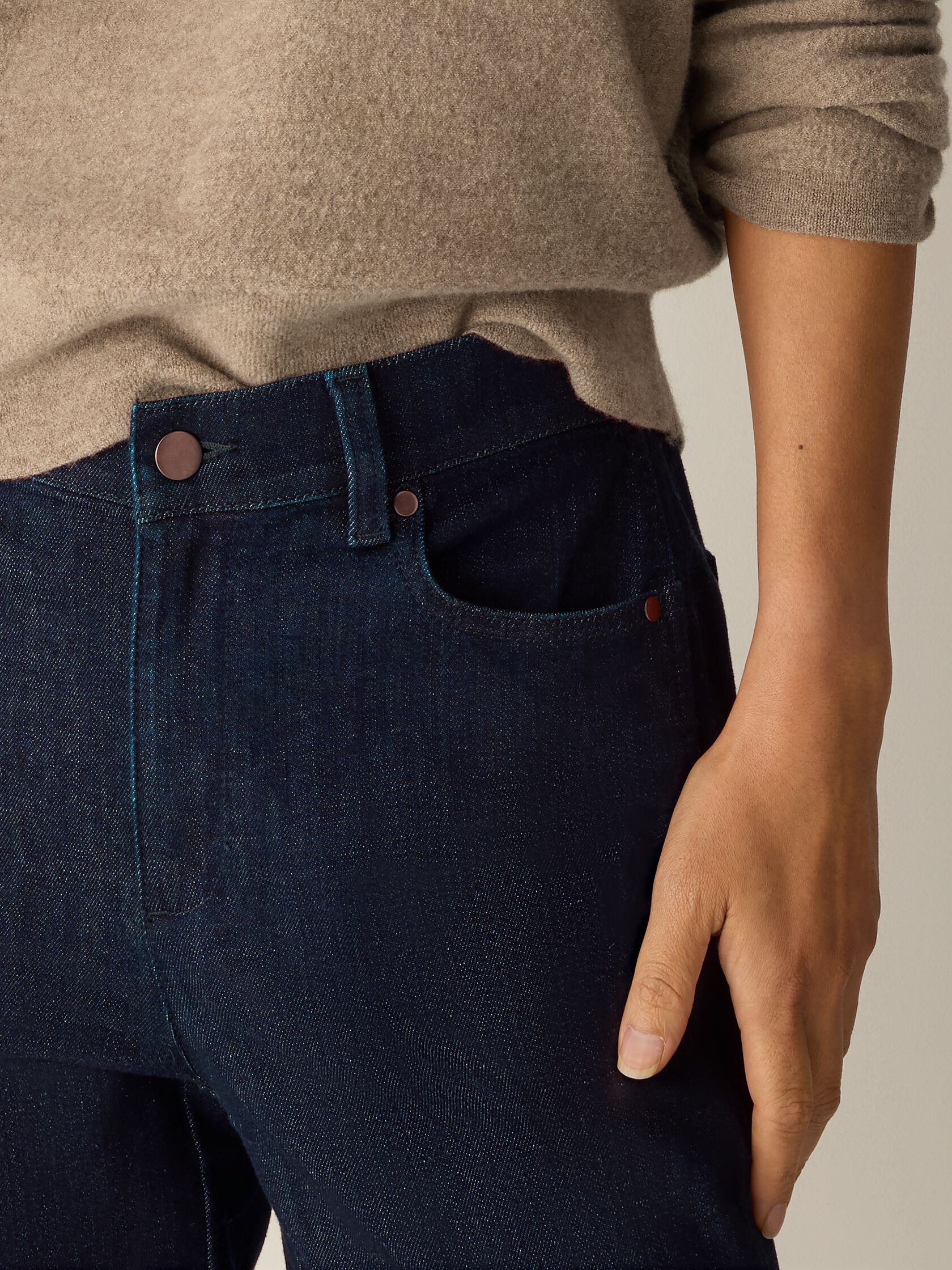 Cotton Stretch Denim Lantern Jean