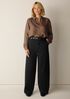 Cotton Stretch Denim Roomy Wide Trouser