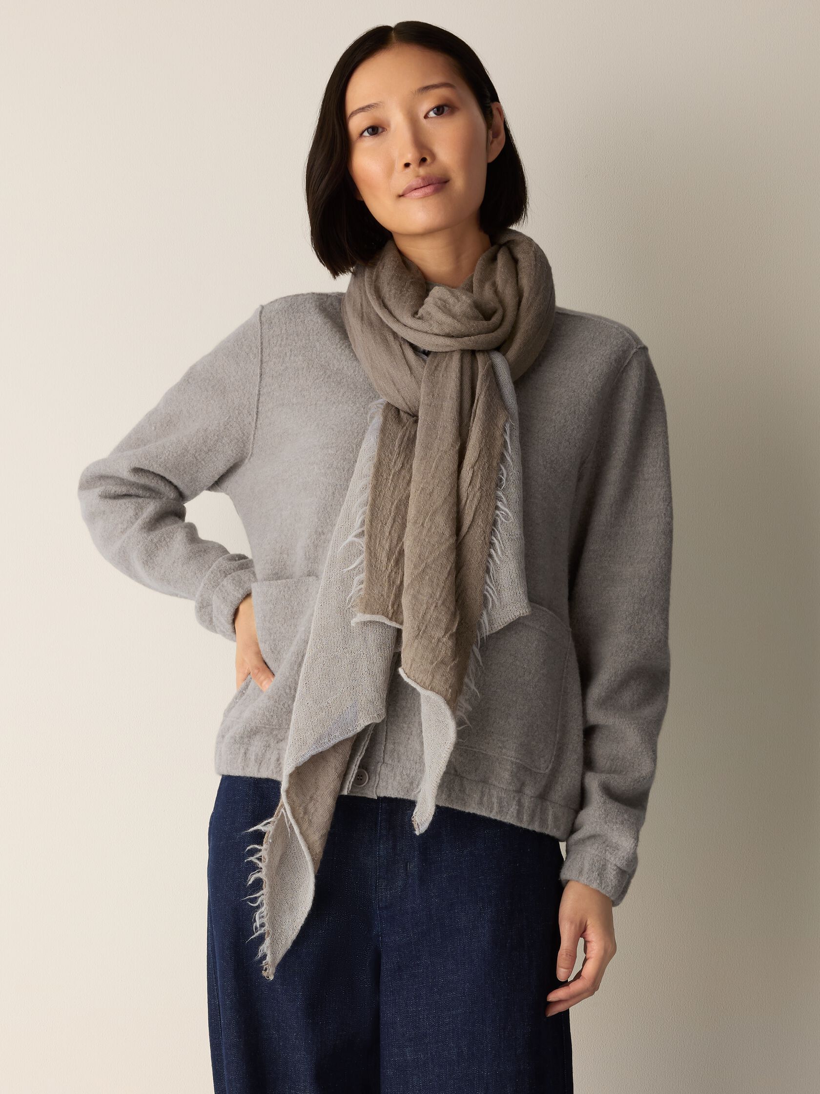 Textured Alpaca Silk Scarf