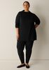 Cozy Brushed Terry Hug Funnel Neck Long Top