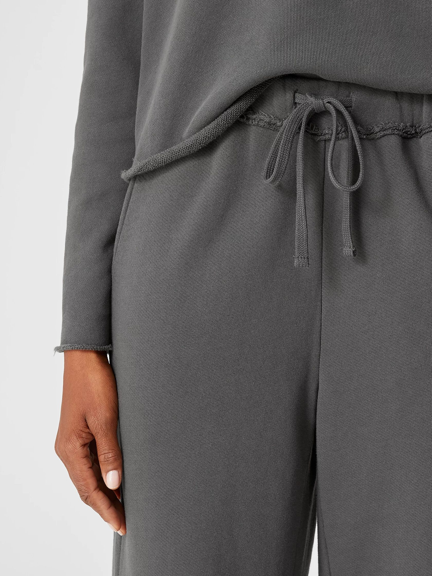 Organic Cotton French Terry Wide-Leg Pant