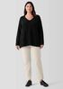Organic Cotton Eyelash V-Neck Top