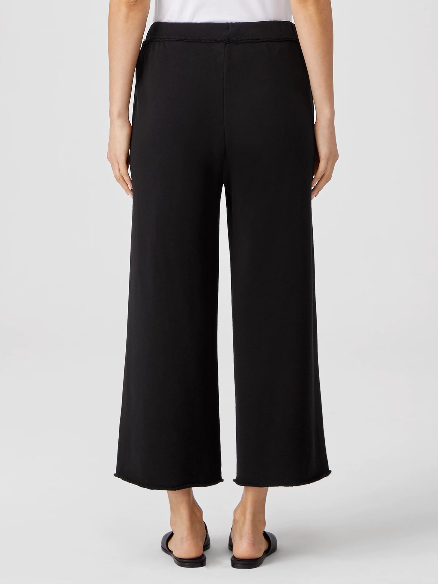 Organic Cotton French Terry Wide-Leg Pant