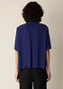 Silk Georgette Crepe Split Neck Top