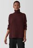 Recycled Cashmere Tweed Turtleneck Top