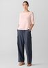 Organic Linen Cotton Slub Bateau Neck Top