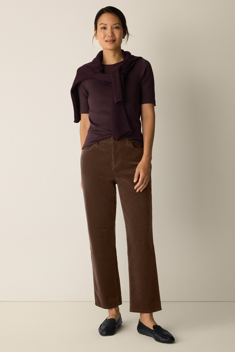 Organic Cotton Stretch Corduroy Straight Pant Organic Cotton Stretch Corduroy Straight Pant