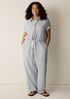 Striped Organic Cotton Gauze Jumpsuit