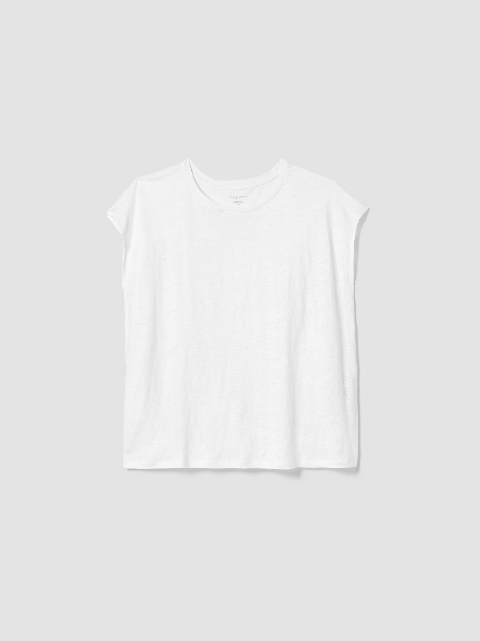 Organic Linen Jersey Shirred-Back Top