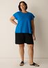 Organic Cotton Slubby Jersey Crew Neck Tee
