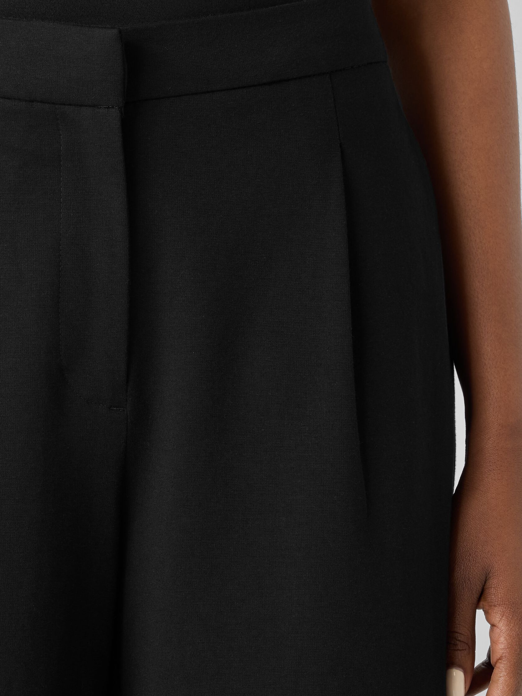 Cotton Blend Ponte Lantern Trouser Pant
