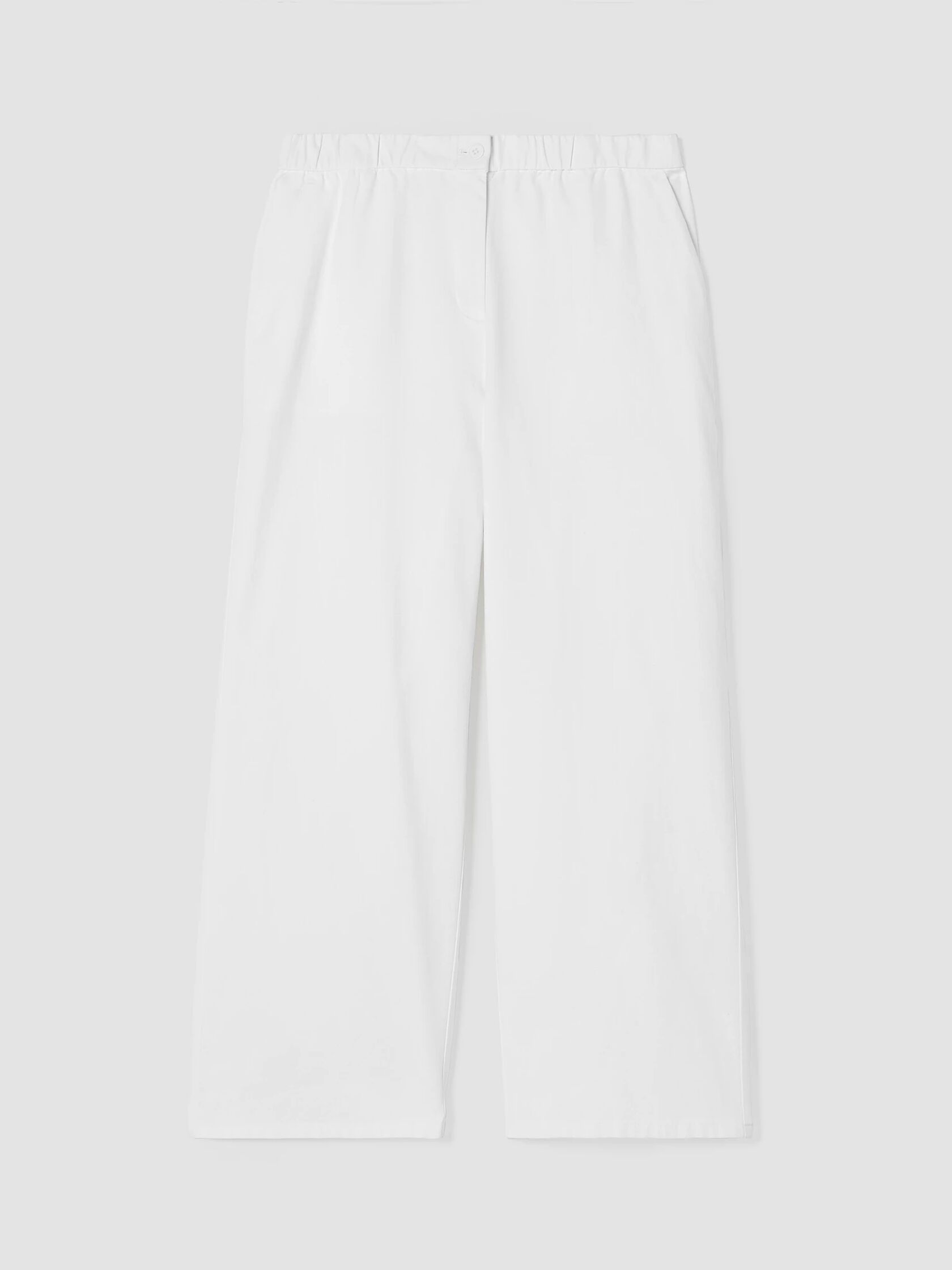 Cotton Hemp Stretch Wide-Leg Pant