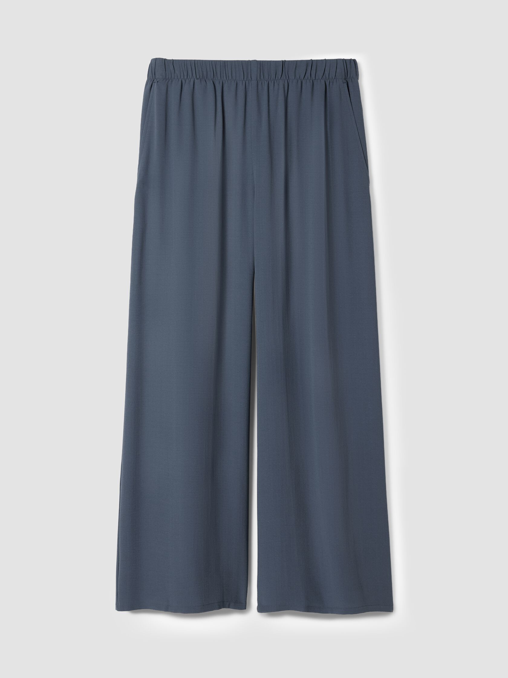 Silk Georgette Crepe Wide-Leg Pant
