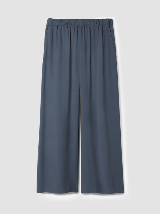 Silk Georgette Crepe Wide-Leg Pant