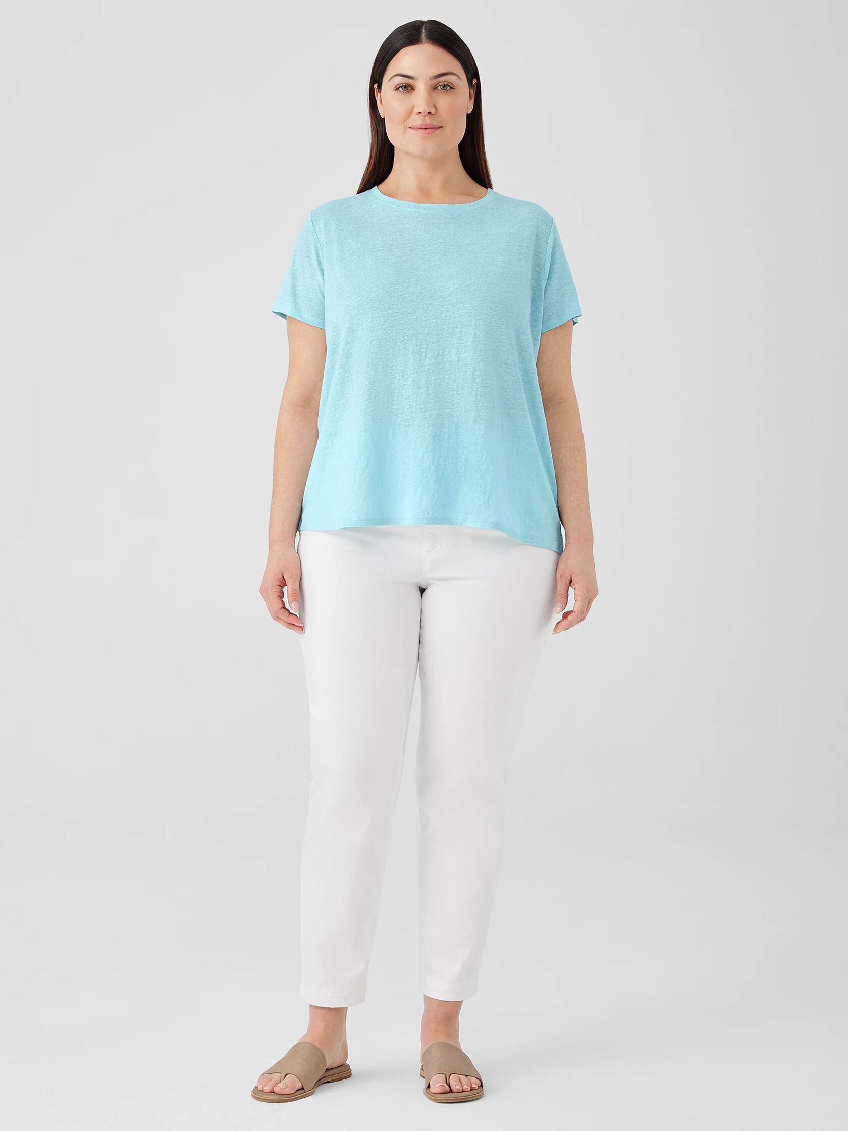 Organic Linen Jersey Crew Neck Tee