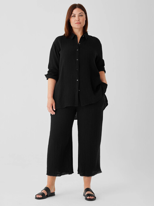 Organic Cotton Gauze Wide-Leg Pant