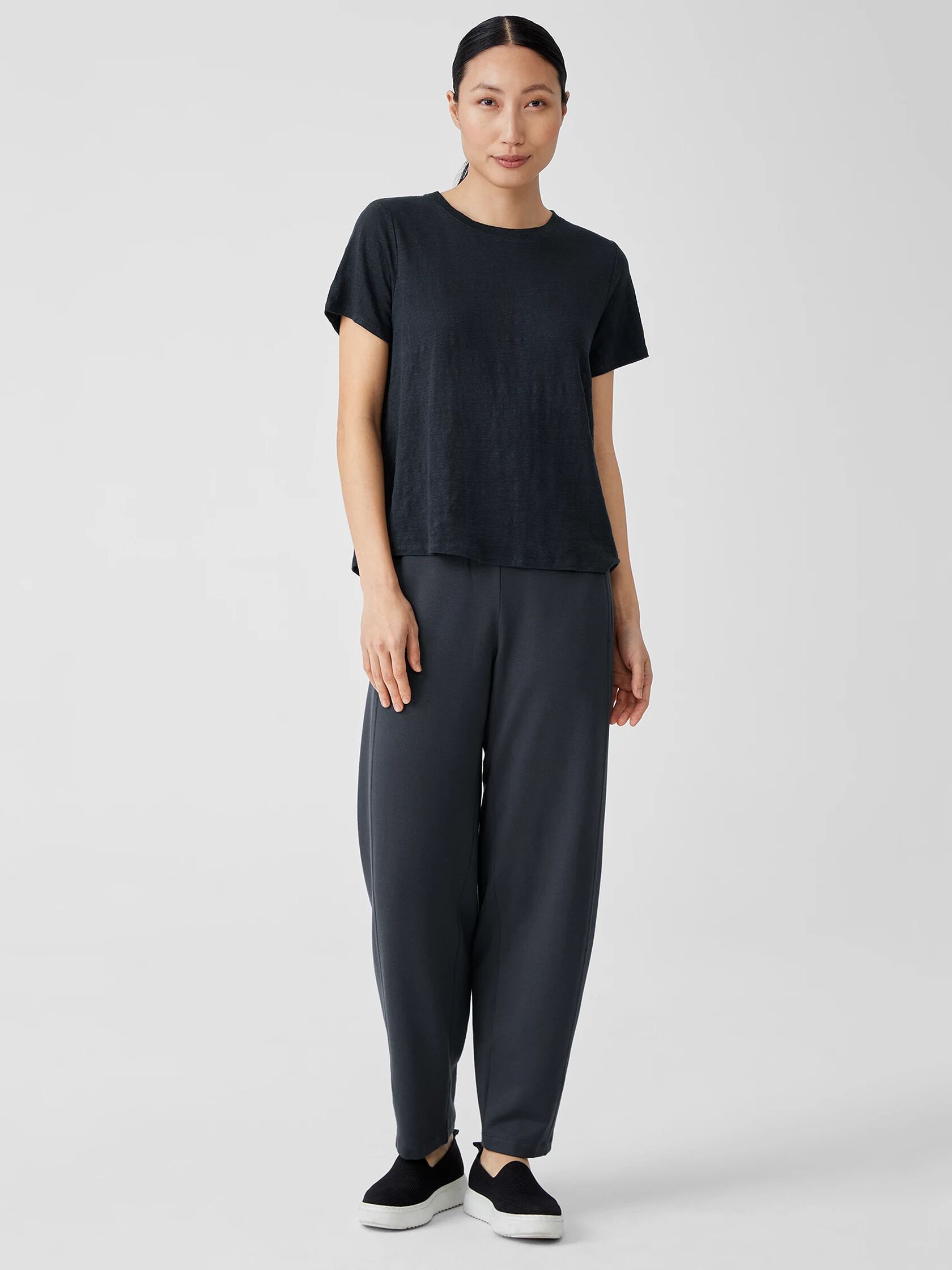 Organic Linen Jersey Crew Neck Tee