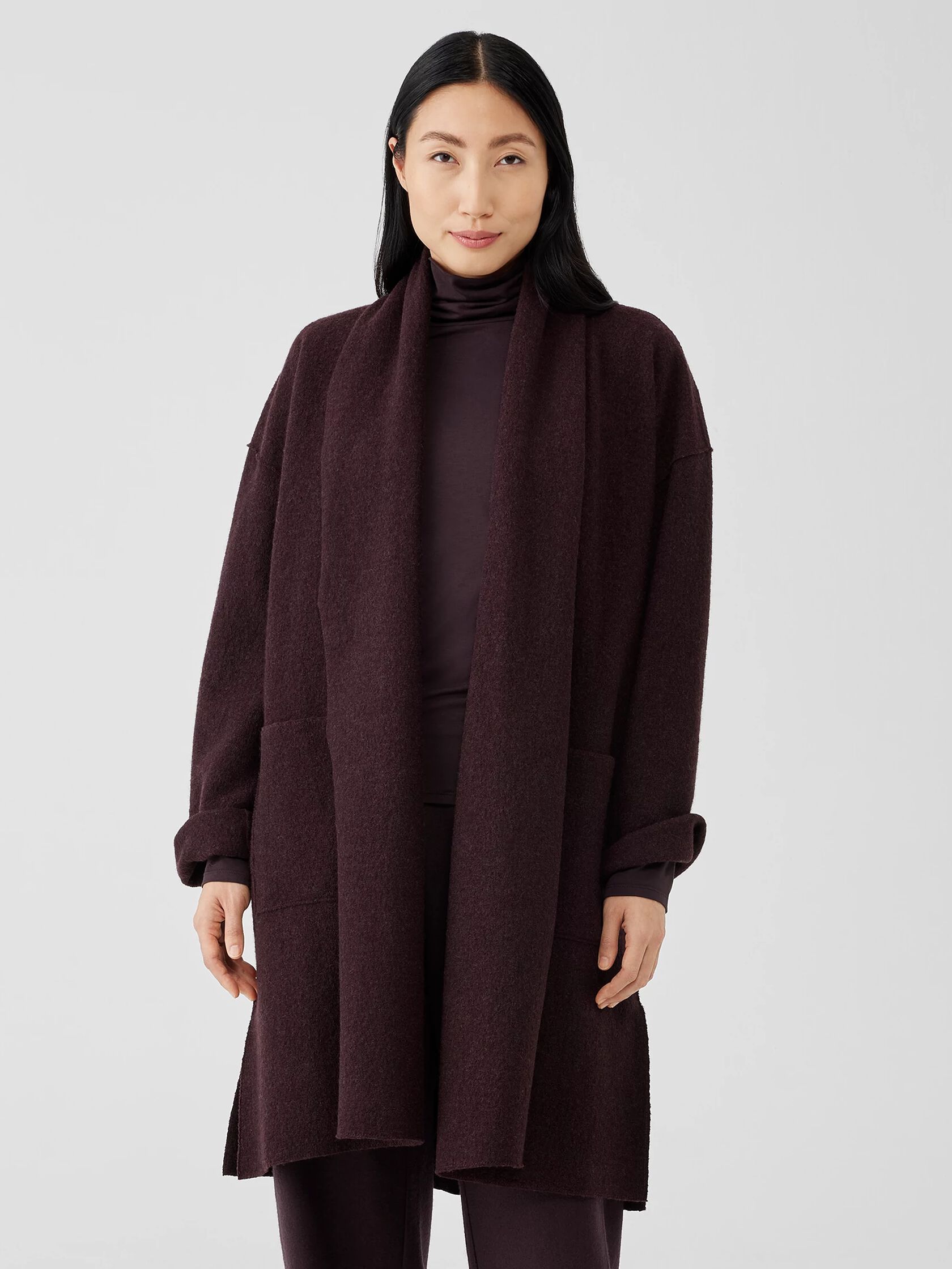 Lightweight Boiled Wool Coat