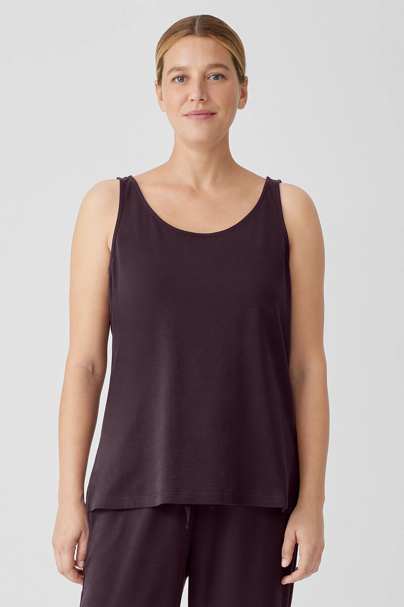 Organic Cotton Interlock Scoop Neck Sleep Tank Organic Cotton Interlock Scoop Neck Sleep Tank