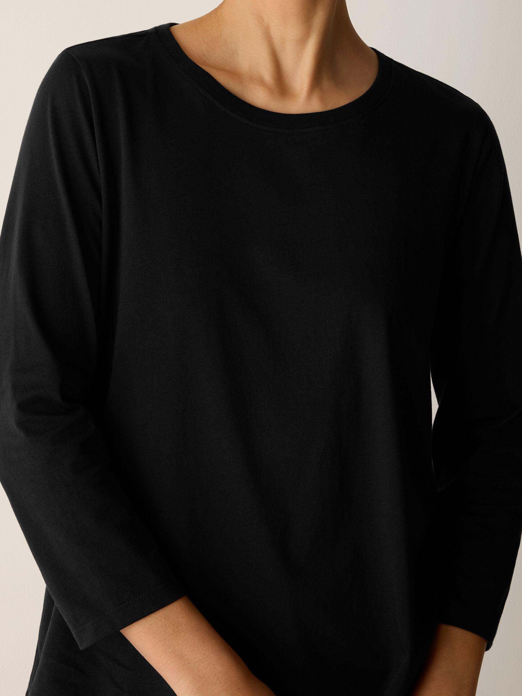 Organic Pima Cotton Jersey 3/4-Sleeve Tee