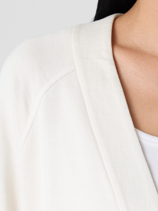 Garment-Dyed Terry Long Cardigan