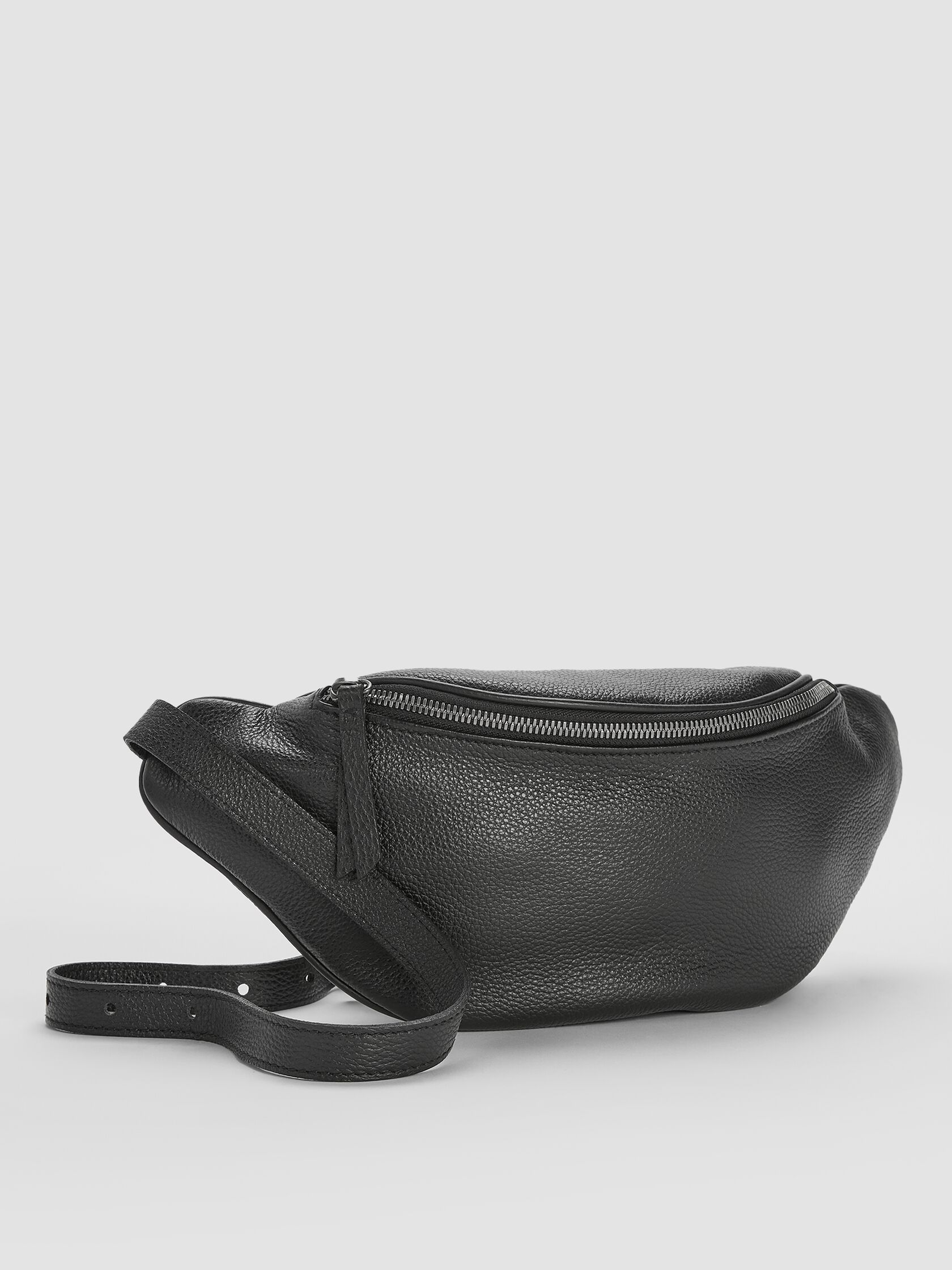 Textured Italian Leather Belt Bag