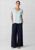 Organic Linen Jersey V-Neck Tee