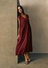 Silk Crepe de Chine V-Neck Dress