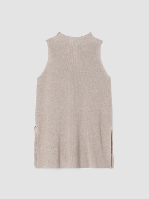 Organic Linen Cotton Funnel Neck Top