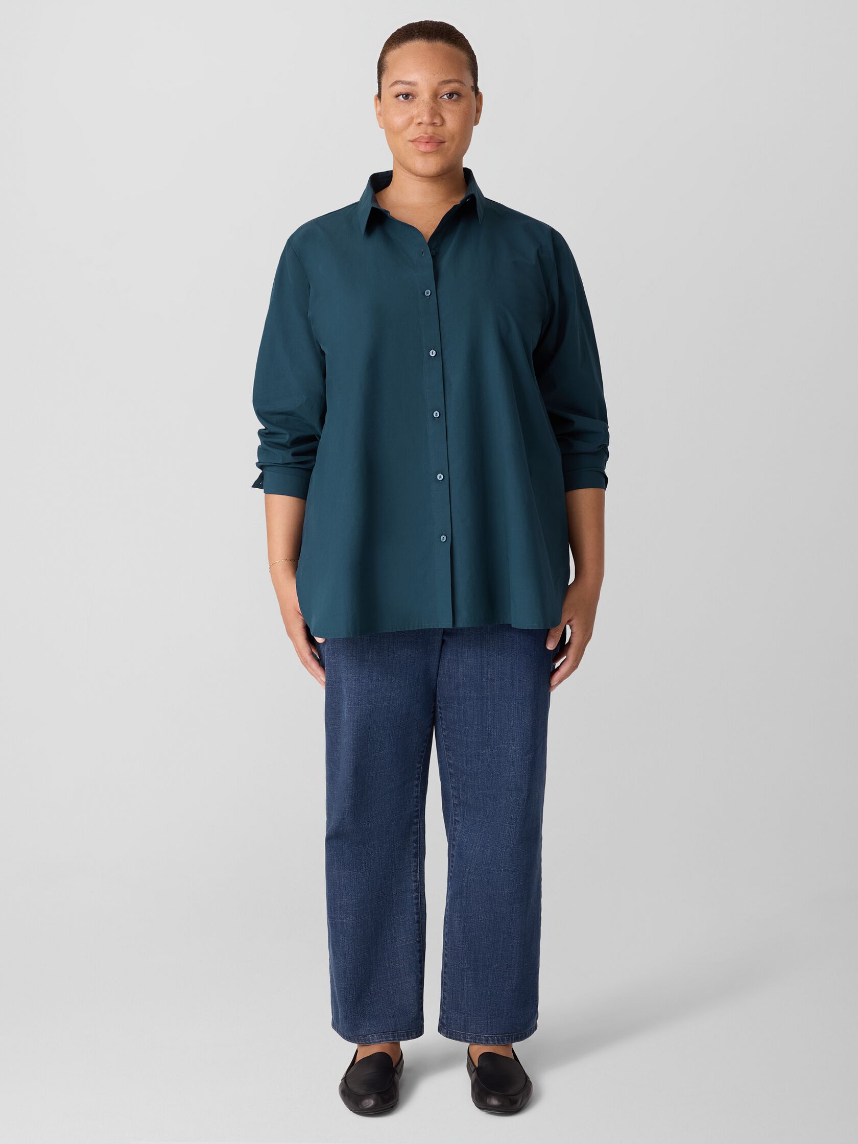 Organic Cotton Poplin Classic Collar Shirt