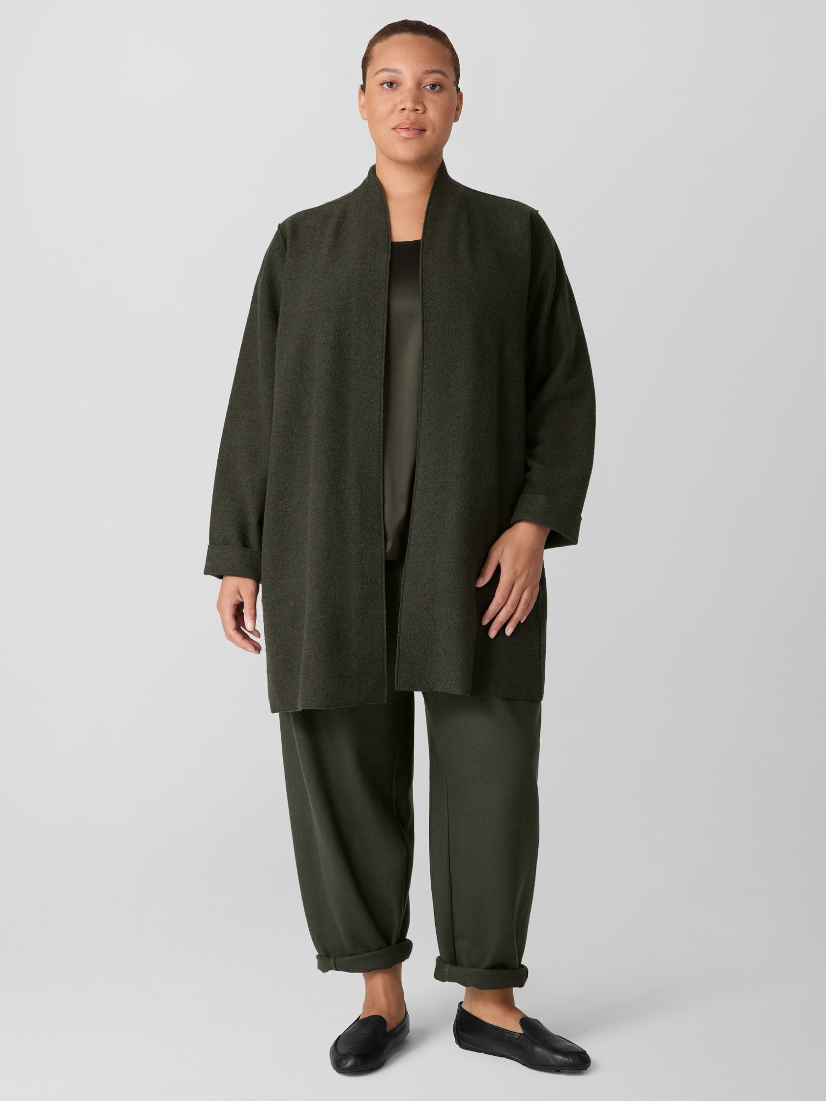 Felted Wool Jersey Lantern Pant in Regenerative Wool