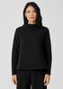 Crinkled Organic Cotton Funnel Neck Top