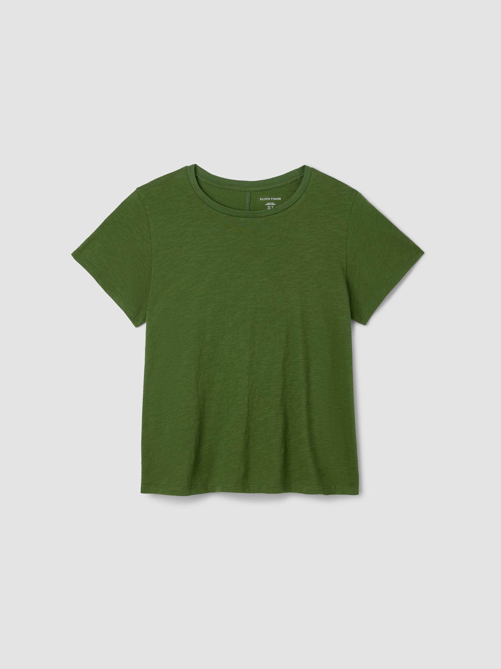 Organic Cotton Slubby Jersey Crew Neck Tee