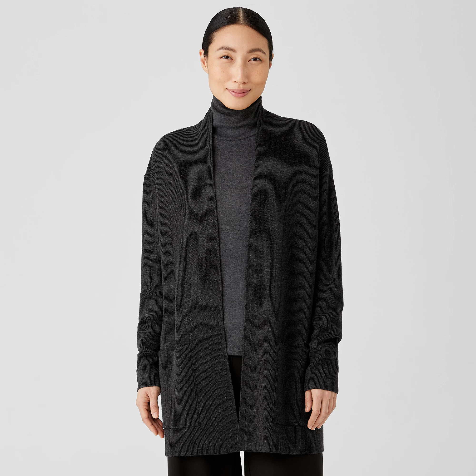 Eileen Fisher Long Wool Cardigan