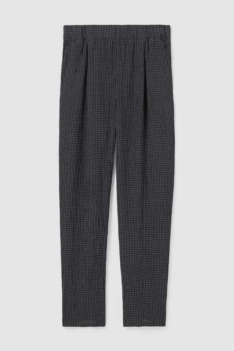 Puckered Organic Linen Tapered Pant Puckered Organic Linen Tapered Pant