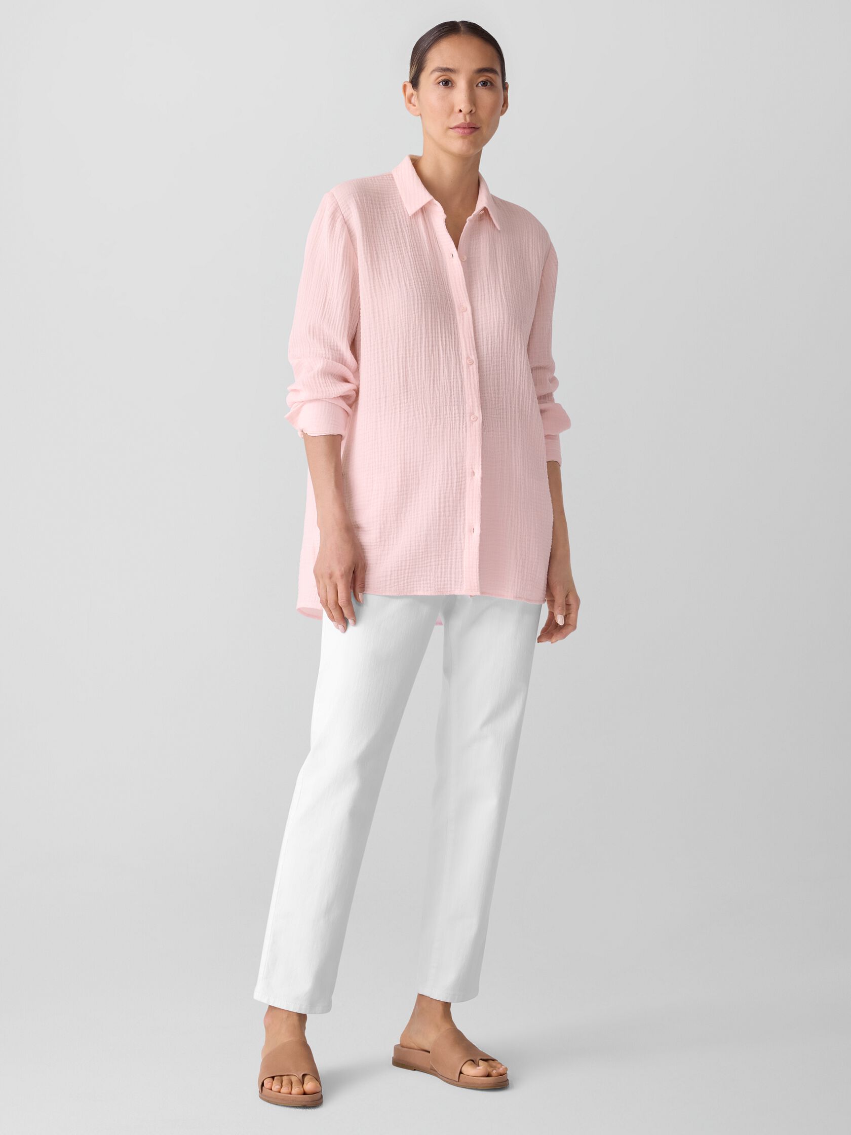 Organic Cotton Lofty Gauze Classic Collar Shirt